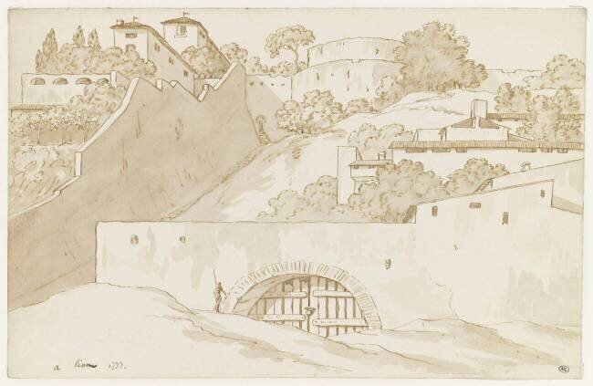 Diverses constructions à flanc de montagne Pierre Henri de Valenciennes