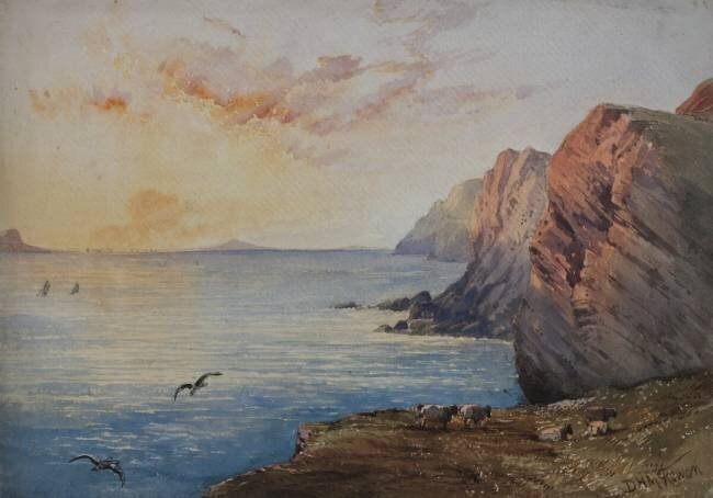 Dorset Coast at Sunset David McKewan