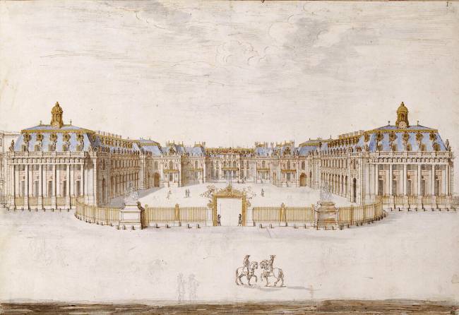 Elevation of the Palace of Versailles, as seen from the Paris side Israël Silvestre