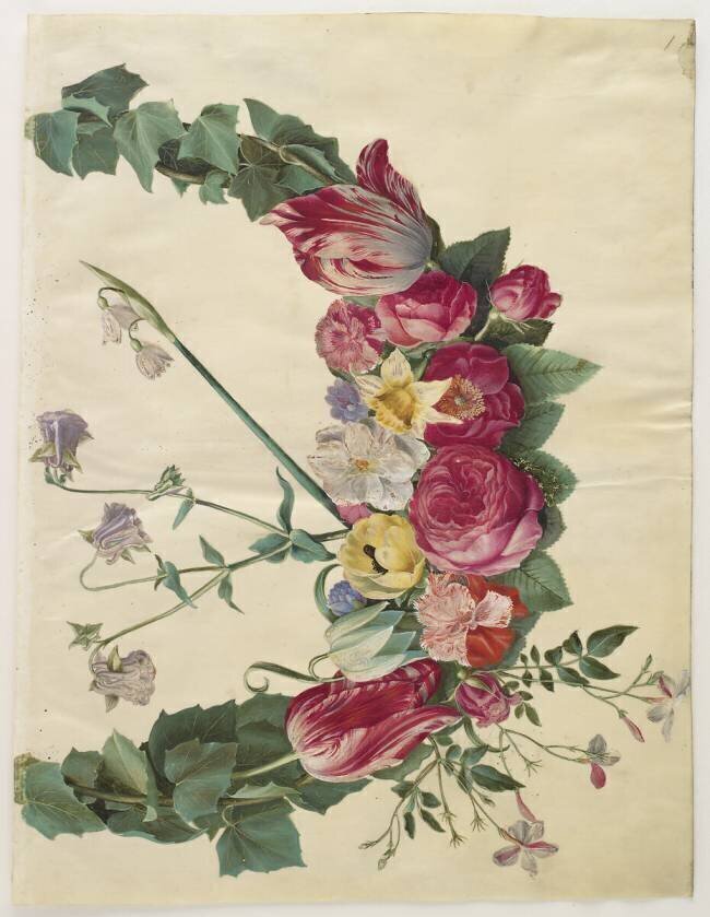 Flower Garland from the album Gottorfer Codex Hans Simon Holtzbecker