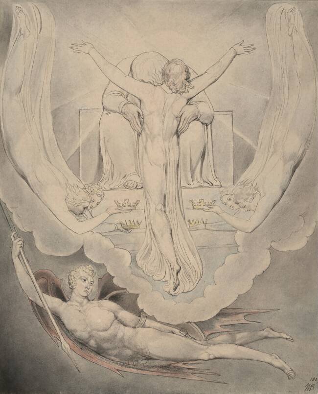 Illustration 3 to Milton's "Paradise Lost": Christ Offers to Redeem Man William Blake