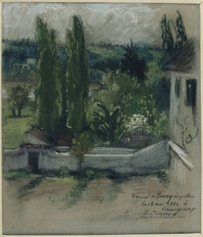 Jardin de la maison de Delacroix à Champrosay près de la forêt de Sénart Eugène Delacroix
