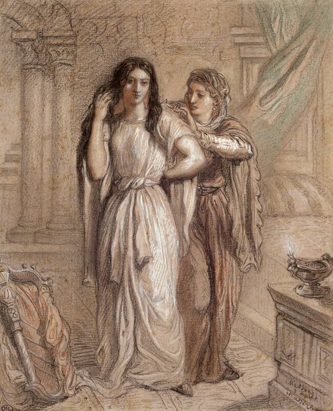 La Malibran dans le rôle de Desdémone de l'Othello Théodore Chasseriau