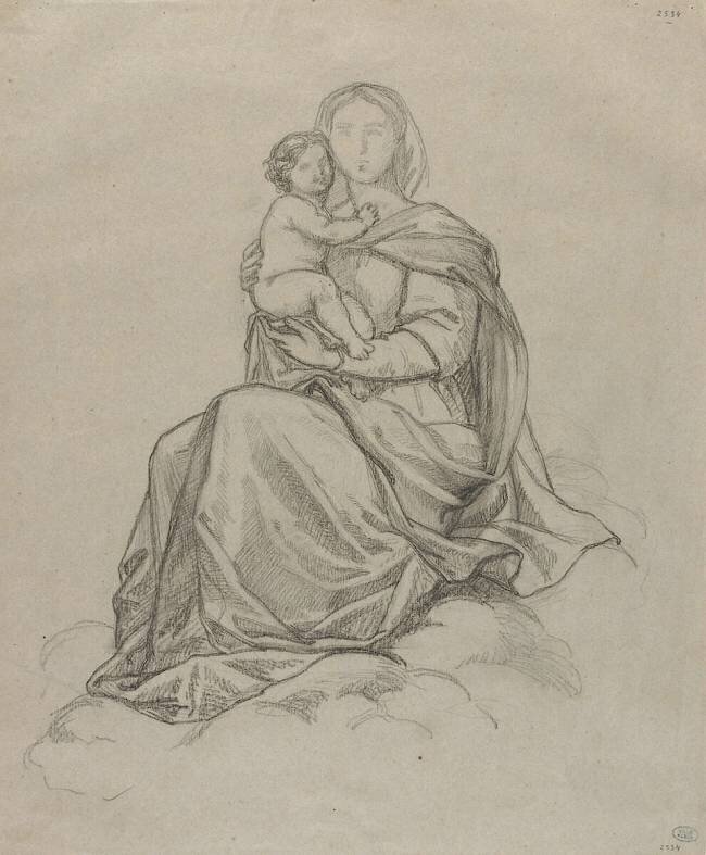 La Vierge et l'Enfant Jésus Louis Joseph César Ducornet