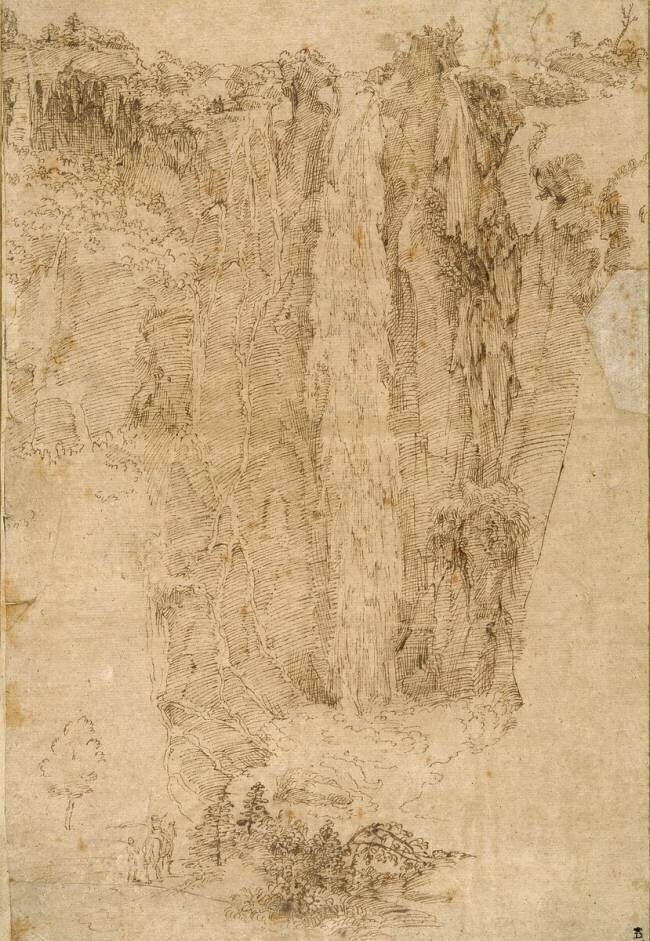 Landscape with a cascade Domenichino