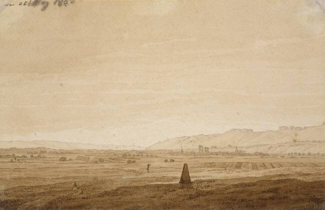 Landscape with an Obelisk Caspar David Friedrich