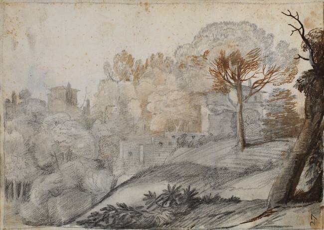 Landscape with trees and buildings Claude Gellée