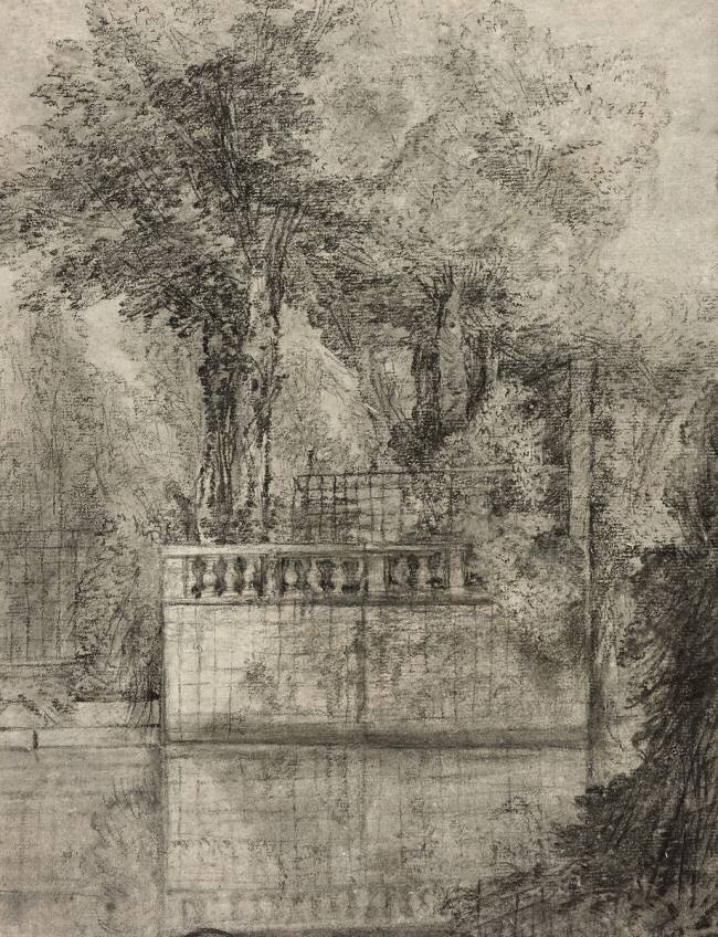 Lattice Work and Reflecting Pool at Arcueil Jean-Baptiste Oudry