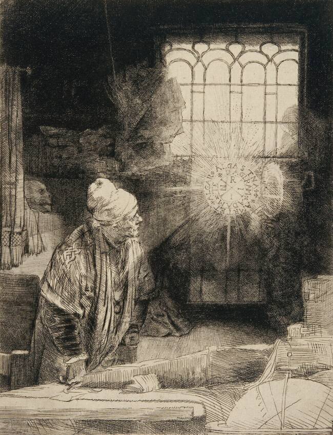 Le Docteur Faustus dans son atelier Rembrandt