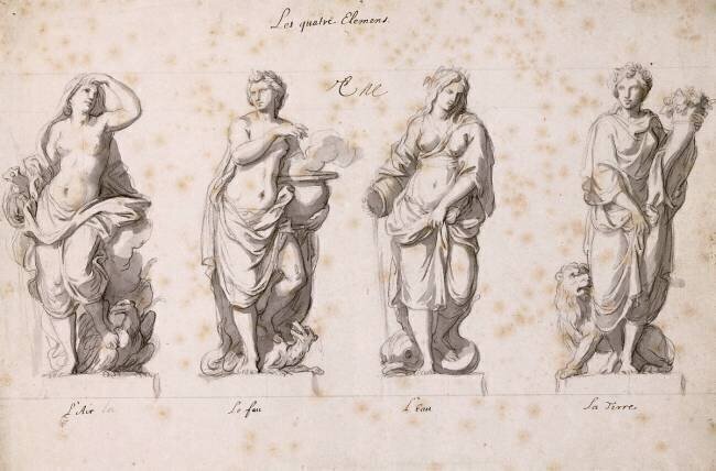 Les Quatre éléments Charles Le Brun