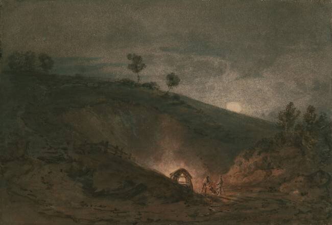 Lime Kiln by Moonlight Joseph Mallord William Turner