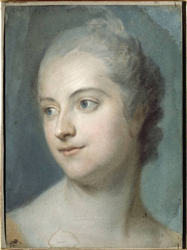 Marquise de Pompadour (étude) Quentin de La Tour