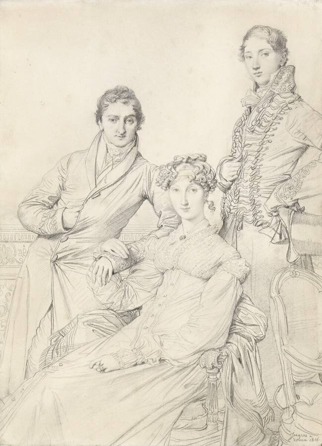 Mr. and Mrs. Woodhead with Rev. Henry Comber as a Youth Jean-Auguste-Dominique Ingres