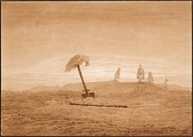 Paysage de tombes Caspar David Friedrich