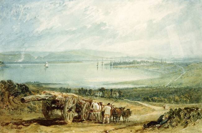 Poole, Dorset with Corfe Castle in the Distance Joseph Mallord William Turner