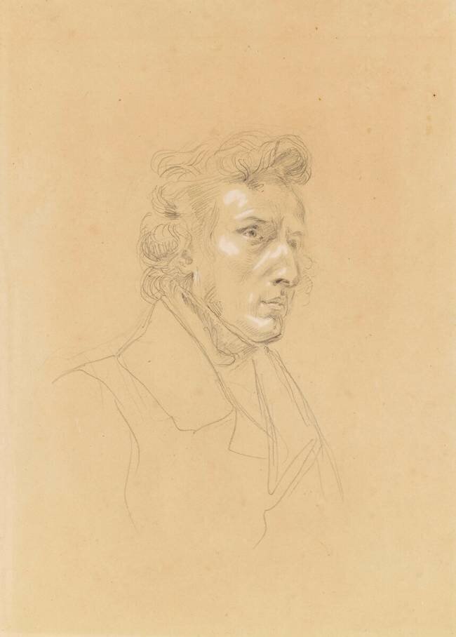 Portrait de Frédéric Chopin Eugène Delacroix