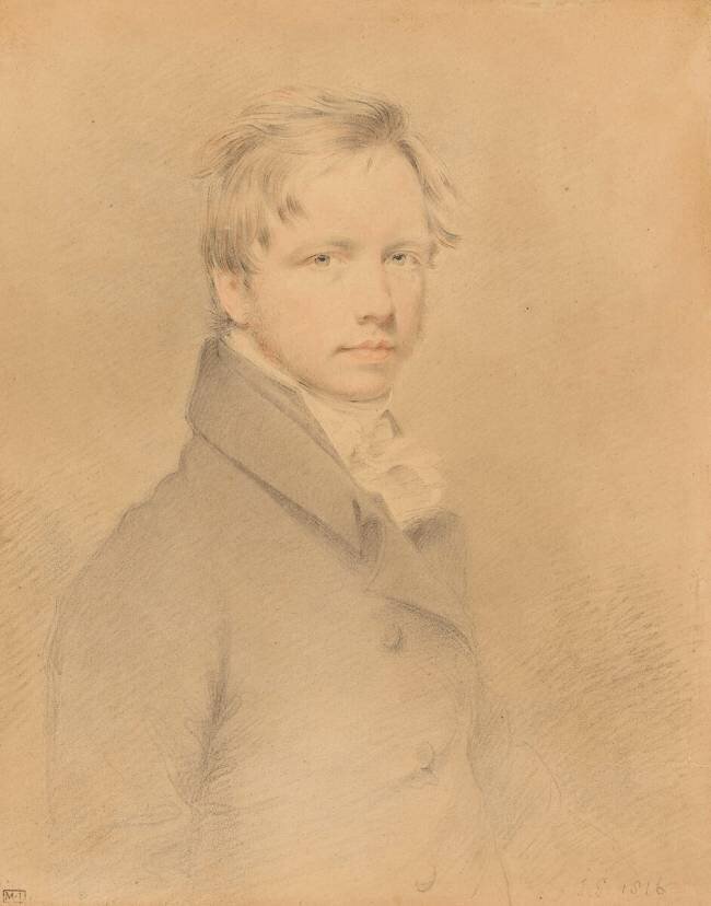 Portrait de jeune homme, en buste, de trois quarts vers la droite Joseph Slater