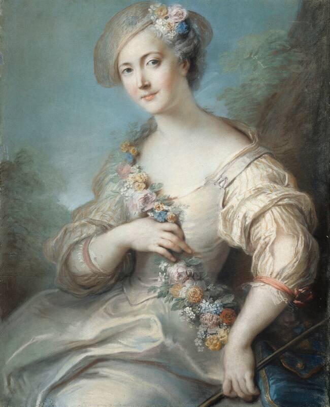 Portrait d'une femme dite la marquise de Bomron Charles-Antoine Coypel