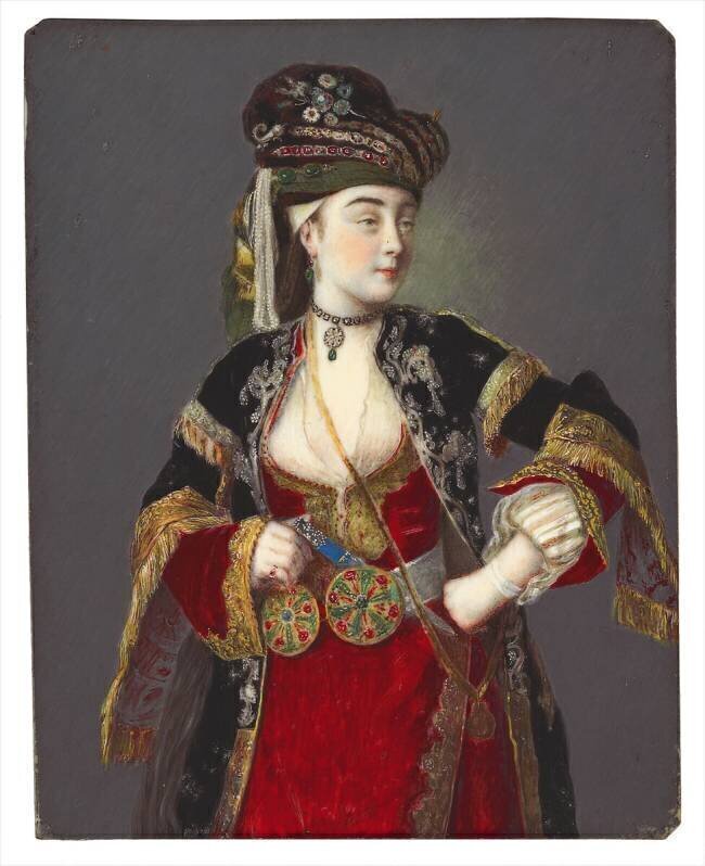 Presumed portrait of Laura Tarsi in Turkish dress Jean-Etienne Liotard