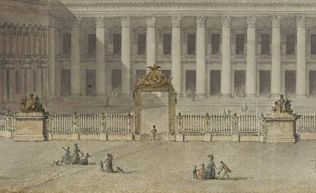 Proposition pour le Grand Projet de reconstruction du château de Versailles, côté des cours d’entrée Jean François Heurtier