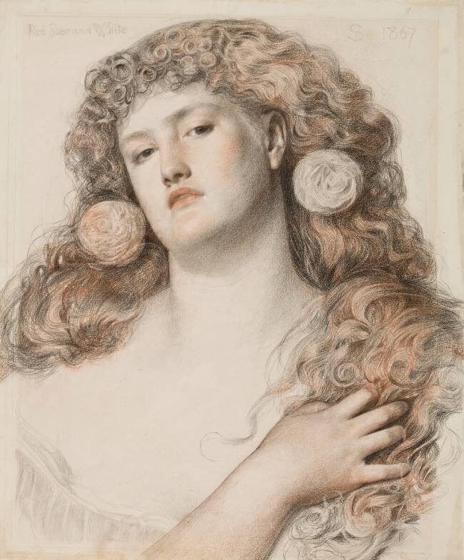 Red Rose and White Frederick Sandys