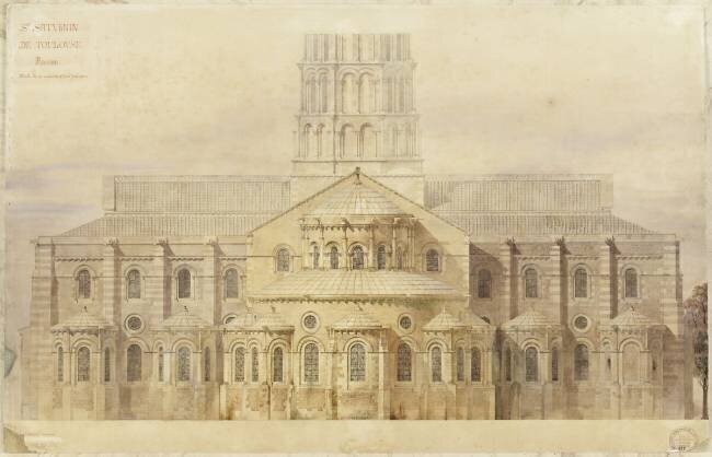 Saint-Sernin de Toulouse chevet restauré Eugène Viollet-Le-Duc