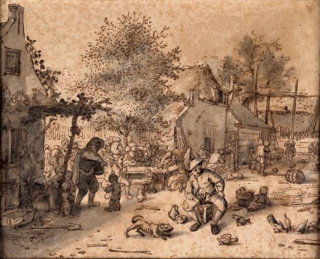 Scène villageoise Adrien van Ostade