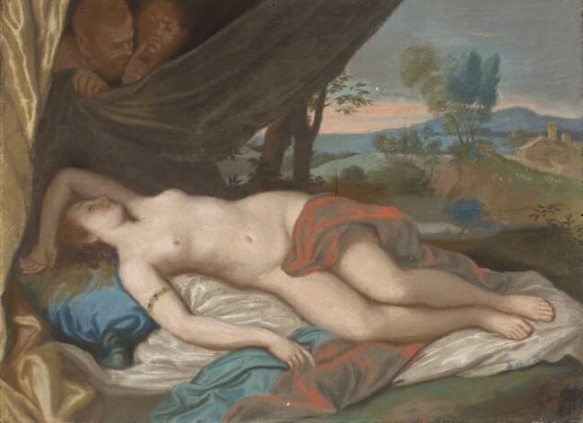 Sleeping Nymph Spied upon by Satyrs Jean-Etienne Liotard