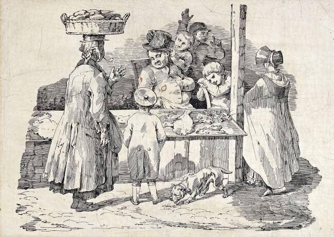 The Sleeping Fish Seller Théodore Géricault