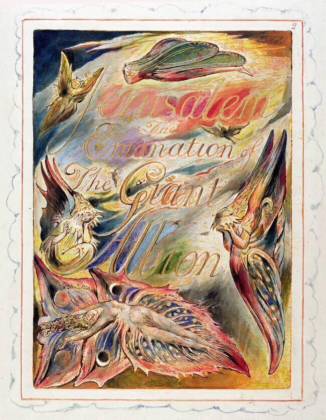 Title Page for 'Jerusalem: The Emanation of the Giant Albion William Blake