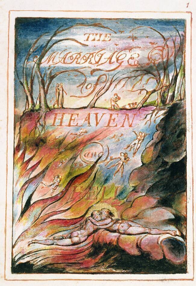 Title page to 'The Marriage of Heaven and Hell' William Blake