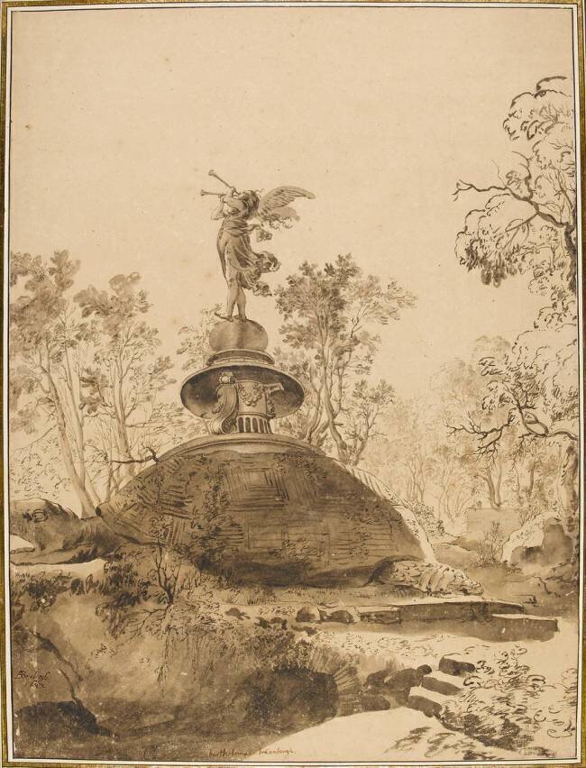 Tortue dans les jardins des Orsini à Bomarzo, près de Viterbe Bartholomeus Breenbergh