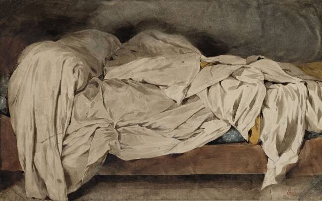 Un Lit défait Eugène Delacroix