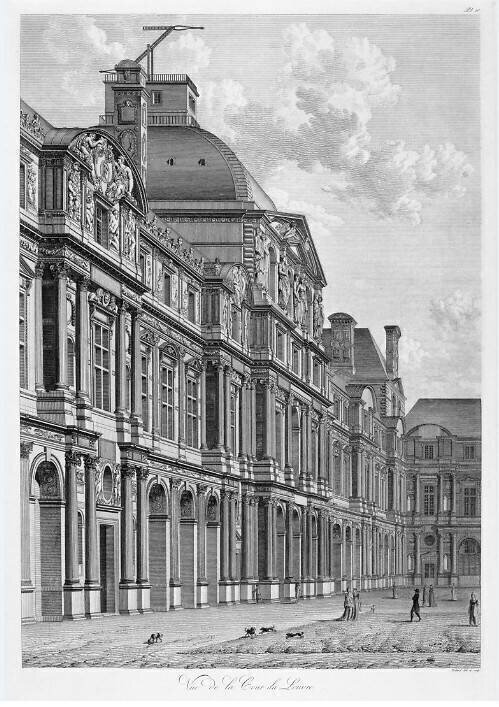 Vue de la Cour du Louvre Louis-Pierre Baltard