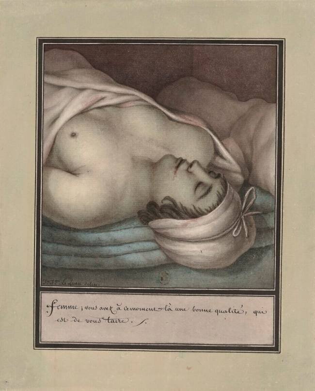 Woman ; you have at that moment a good quality, which is to shut you up Jean-Jacques Lequeu