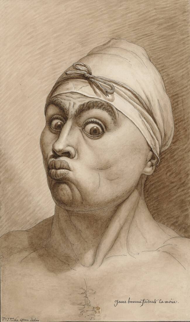Young man pouting Jean-Jacques Lequeu