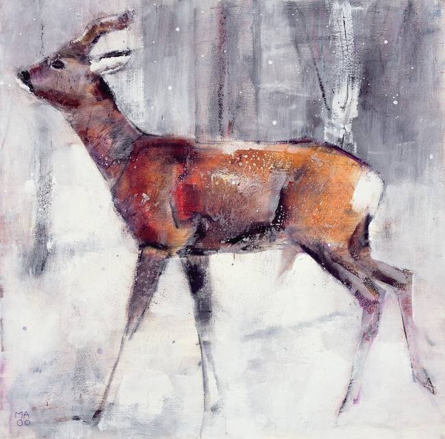 Buck in the snow Mark Adlington