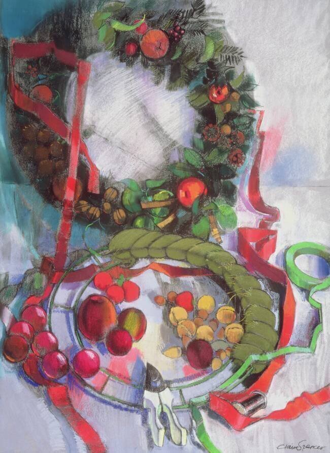Making of Christmas Garlands Claire Spencer