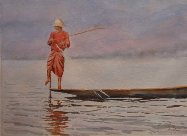 Sunrise, laying the nets out Wilson Clive