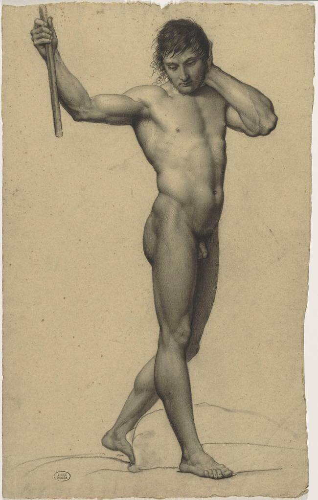 Académie : homme debout Jean Baptiste Wicar