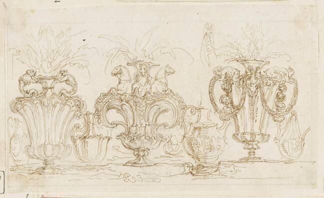 Album : sept études de vases richement ornés Stefano Della Bella