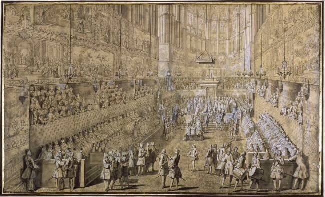 Album du Sacre de Louis XV : le couronnement Pierre Dulin