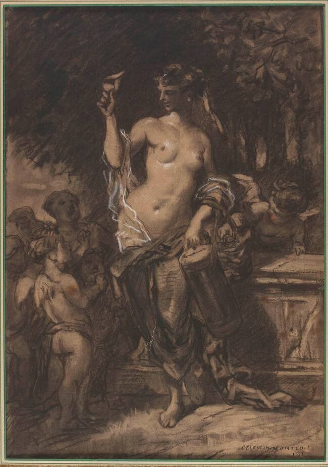 Allégorie de l'art dramatique ou la marchande d'oublies Charles-François Nanteuil-Leboeuf