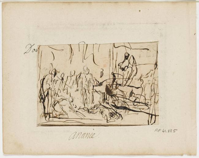 Châtiment d'Ananias et Saphire Joseph Parrocel