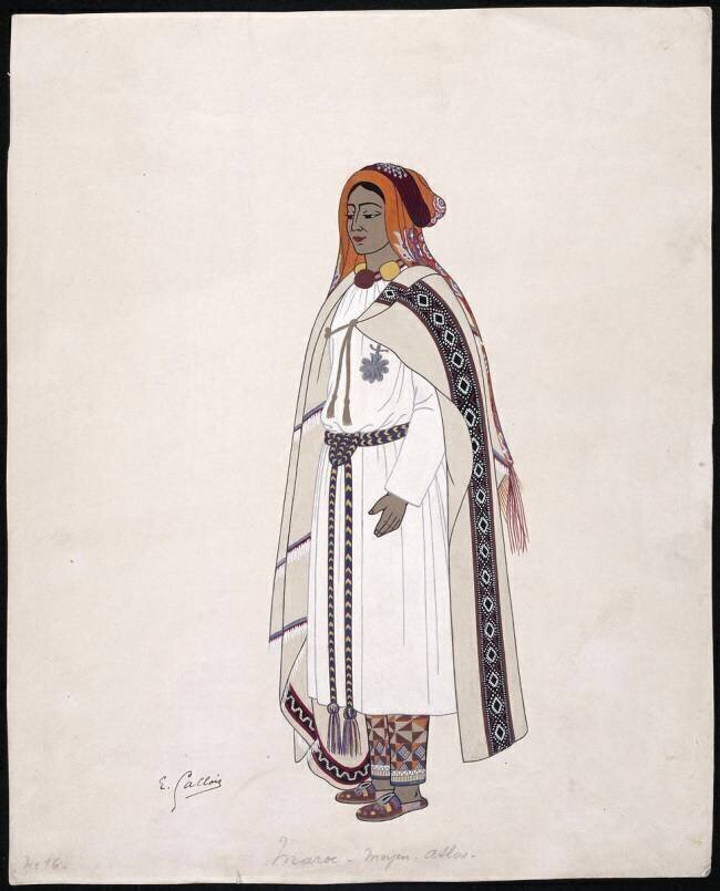 Femme du Moyen-Atlas, Maroc Emile Gallois
