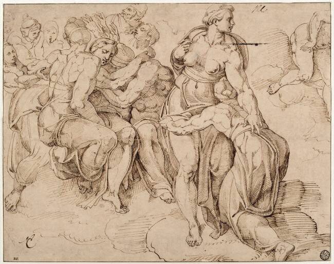 Figures, d'après le Jugement Dernier à la Chapelle Sixtine Giorgio Vasari