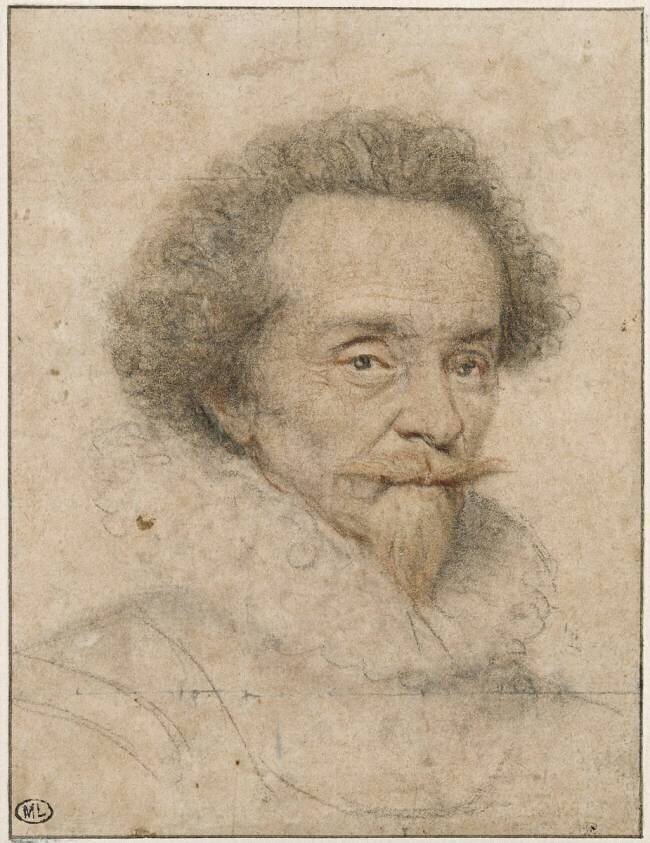 Homme portant moustaches et royale, vêtu d'une cuirasse, vu en buste Nicolas Lagneau