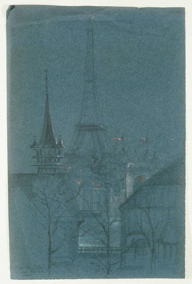 Paris, la Tour Eiffel vue du quai de Billy Louis Boitte