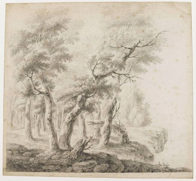 Paysage boisé Lazare Bruandet