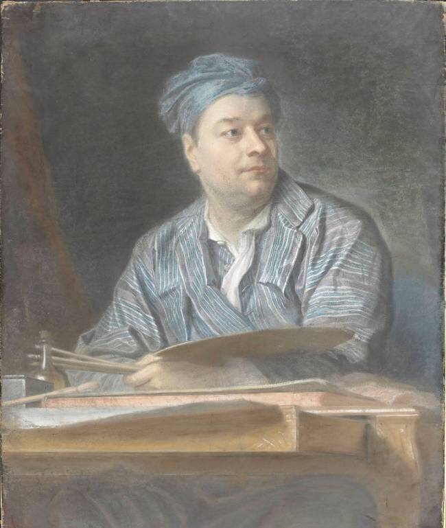 Portrait de Jacques Dumont, dit le Romain, peintre Quentin de La Tour